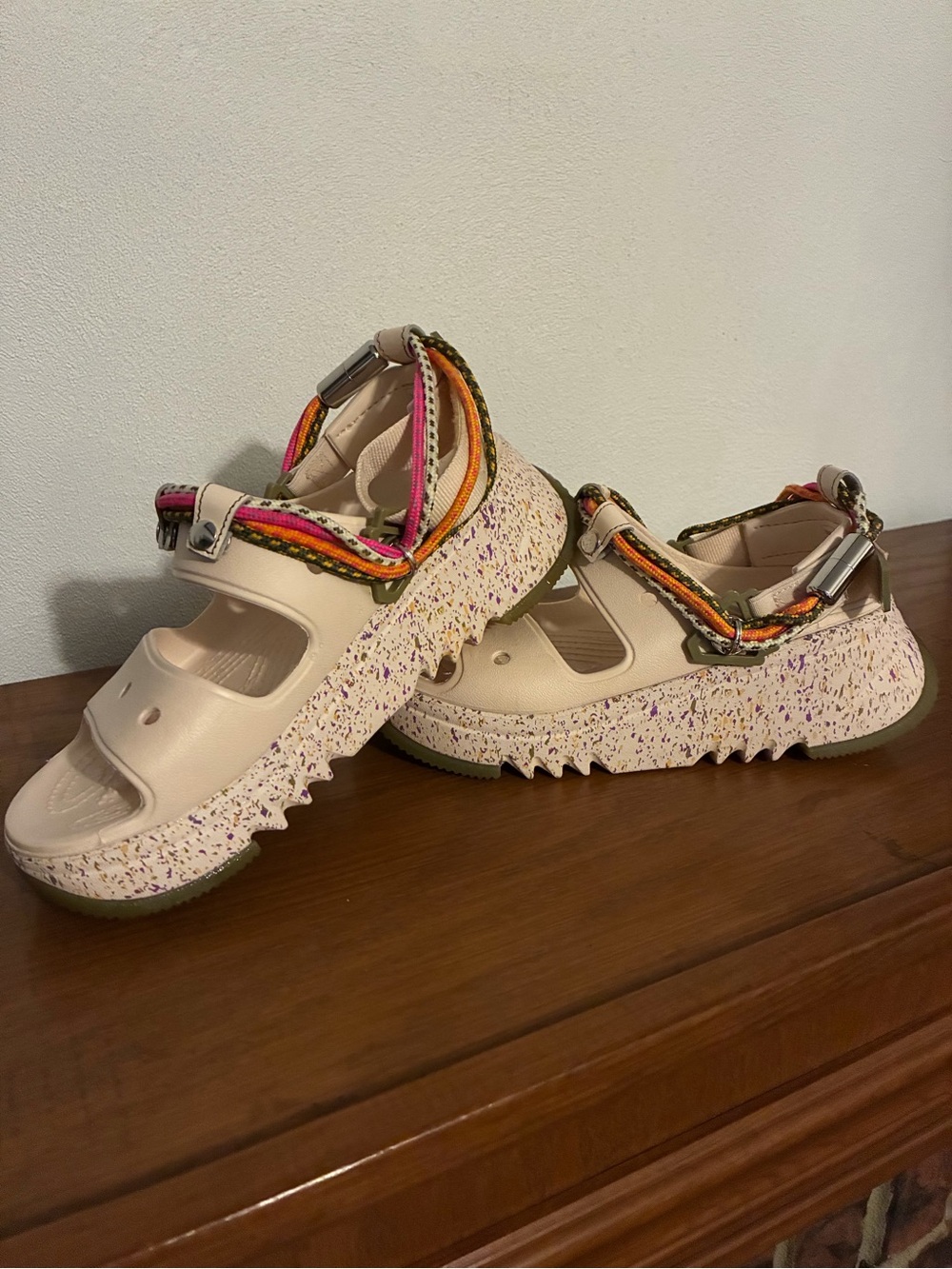 CROCS Hiker Xscape Festival Sandals with Colorful Braided Straps - Picture 3 of 6
